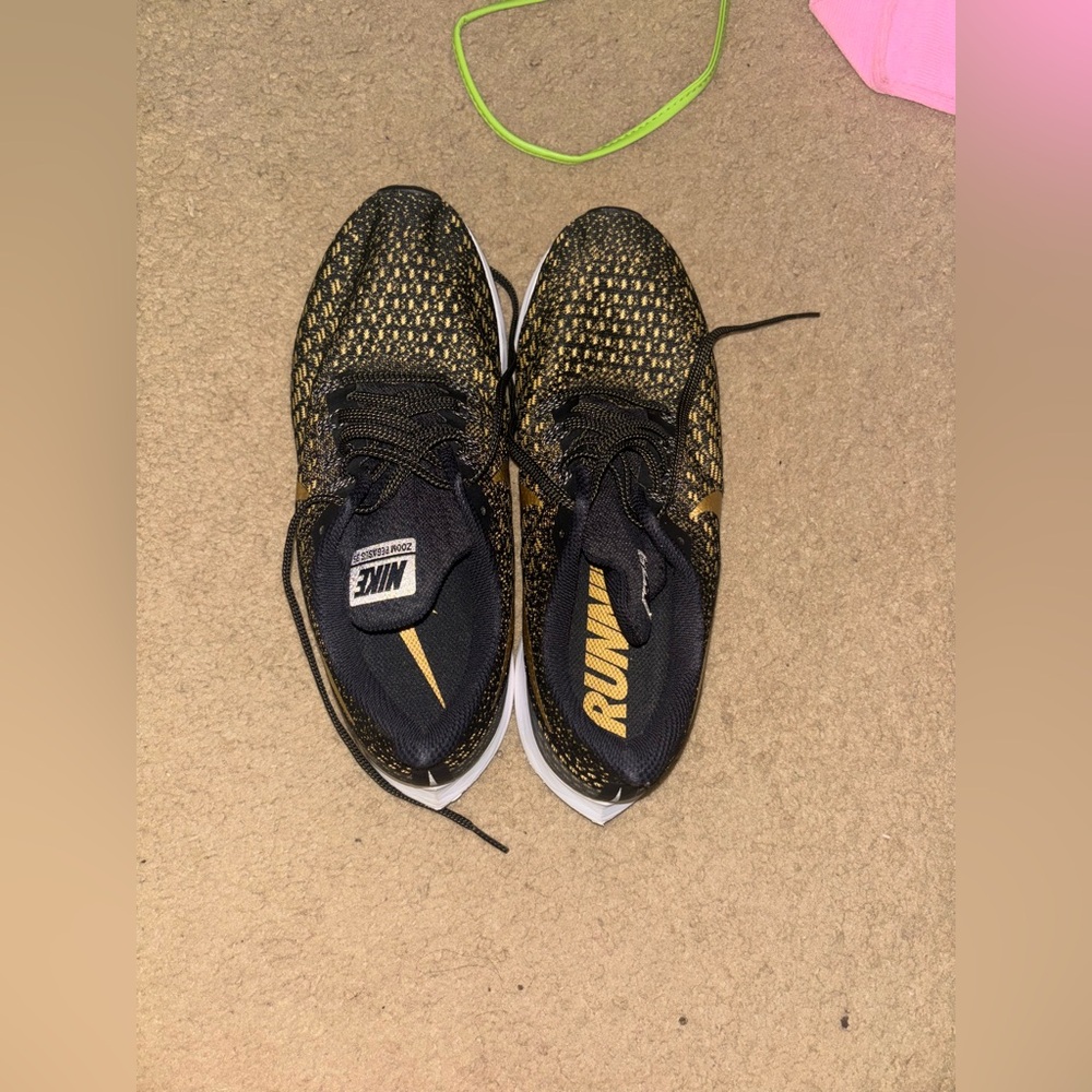 Nike Black and Gold Athletic Sneakers